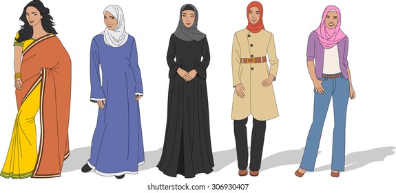 Group Of Beautiful Muslim Women