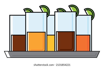 Group of beer glasses with foam icon Vector illustration