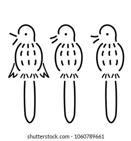 Group of birds. Vector illustration.