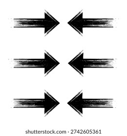 A group of black arrows pointing in different directions