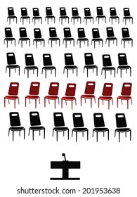 Group Black Chairs Isolated Stock Vector (Royalty Free) 201953638 ...