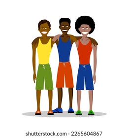 Group of black people vector illustration