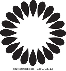 Grupo de formas retorcidas negras. Fondo blanco. Resumen de la ilustración monocromática
