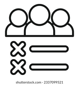 Group blacklist icon outline vector. Business user. Cyber device