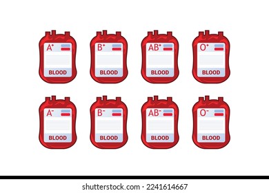 Group blood bag vector red health illustration