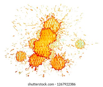 group of blots isolated on white background eps10 vector illustration