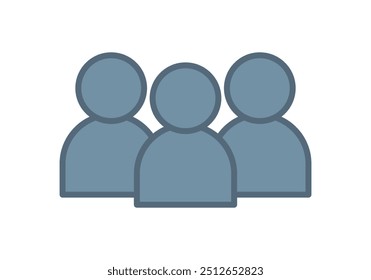 Grupo de avatares de usuário azuis