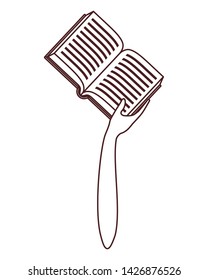 Group of books and banner pennant design