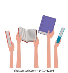 Group of books design vector illustration