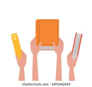 Group of books design vector illustration