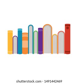 Group of books design vector illustration