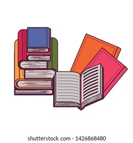 Group of books and hand design