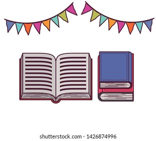Group of books and hand design