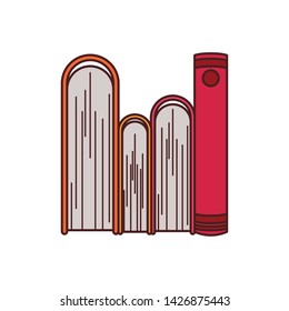 Group of books and hand design