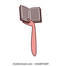 Group of books and hand design