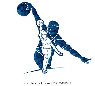 Group of Bowler Bowling Sport Players Action Cartoon Graphic Vector