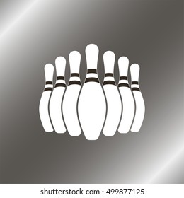 Group of bowling pins.
