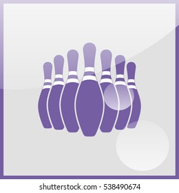 Group of bowling pins.