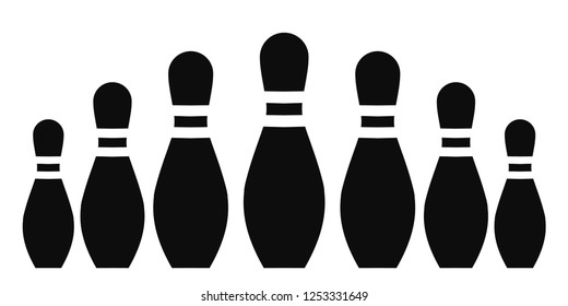 Group bowling pins, bowling bowls - for stock