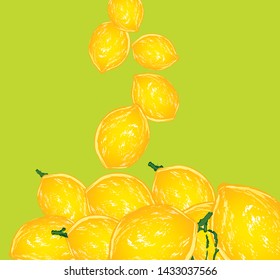 Group of bright color lemons