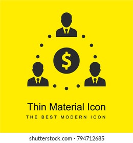 Group bright yellow material minimal icon or logo design