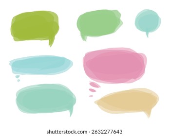 group of bubble text with soft color