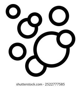 Group of bubbles floating on white background representing cleanliness and hygiene