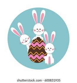 group bunnies egg chocolate