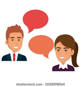 Group Businespeople Speech Bubble Teamwork Stock Vector (Royalty Free ...