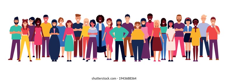 Group of business men and women, working people on white background. Business team and teamwork concept. Flat design people characters.