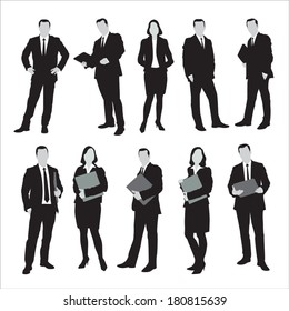 Group of business and office people. Vector illustration