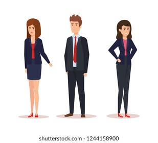 group of business people avatars characters