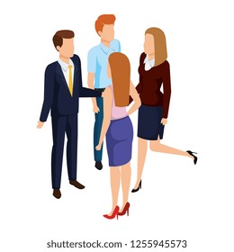 group of business people avatars characters