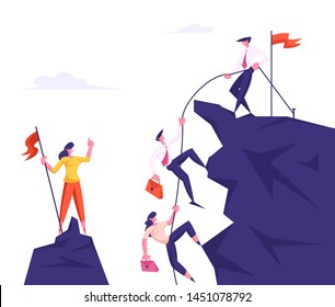 Mountain+climbing+teamwork Stock Vectors, Images & Vector Art ...