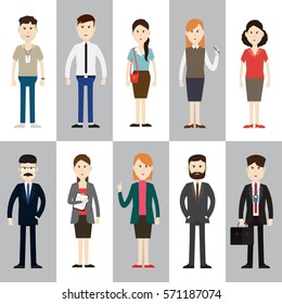 Group business people design characters