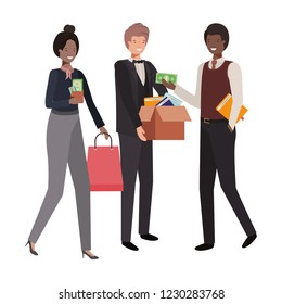 group business people with element avatar character