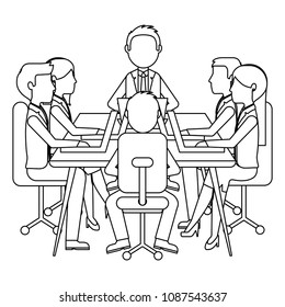 group business people isolated icon