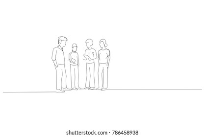 Group of business people isolated on white background. For web site, poster, placard, print material and mobile app. Creative art, modern drawing concept, vector illustration