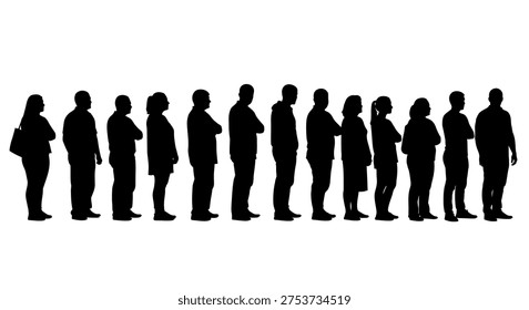 Group of business people in a queue