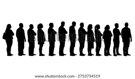 Group of business people in a queue