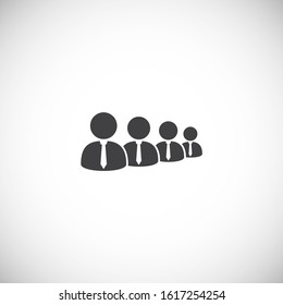 Group of business people related icon on background for graphic and web design. Creative illustration concept symbol for web or mobile app.