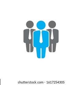 Group of business people related icon on background for graphic and web design. Creative illustration concept symbol for web or mobile app.