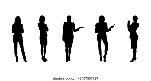 Group of business women standing in various pose for your design