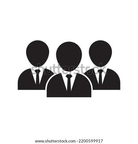 Group of businessman icon design. User, people, team, group symbol, isolated on white background. vector illustration