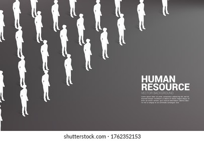 Group of businessman standing together orderly. business concept for job career with company mission and teamwork.