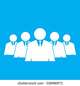 Group businessman vector flat icon