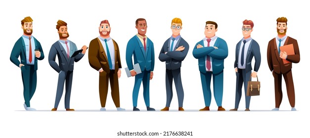 Group of businessmen characters design