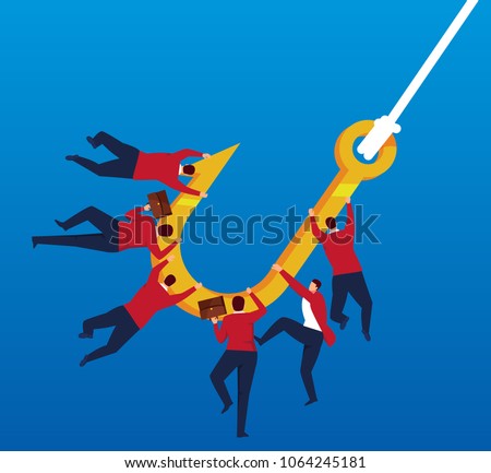A group of businessmen hooked