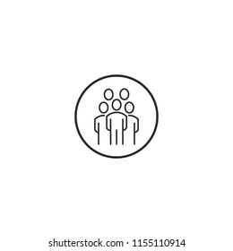 A group of businessmen vector icon