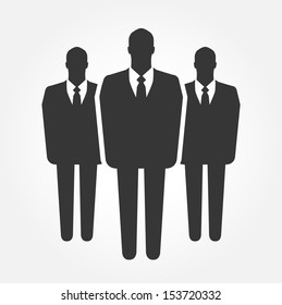 Group of businessmen - vector icon